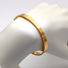 Real Gold Plain Bangle GZJCT 0278 - (SIZE 18) BA1539