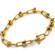 Real Gold GZTF Hardware With Real TF Lock Solid Chain Bracelet 0372 (17 C.M) BR1588