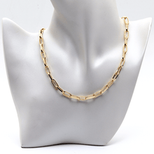 Real Gold Thick Link Paper Clip Solid Chain Necklace CVB498 (40 C.M) CH1273