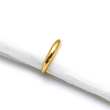 Real Gold Plain Oval Round Ring 1107 (SIZE 4.5) R2312