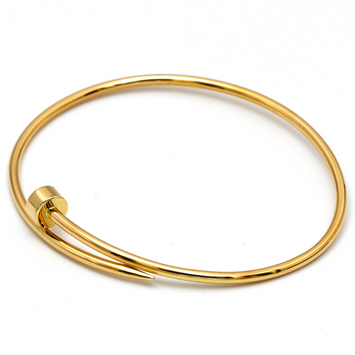 Nail bangle stainless steel 18k gold plated | Nail bangle, Bangles, Nail  bracelet