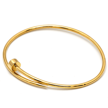 Real Gold Thin Plain Nail Bangle GZJCT 0086 - (SIZE 23) BA1570