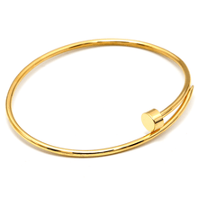 Real Gold Thin Plain Nail Bangle GZJCT0086 - (SIZE 23) BA1570