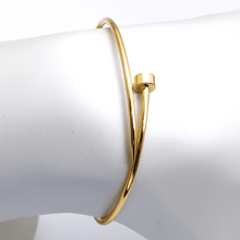 Real Gold Thin Plain Nail Bangle GZJCT0086 - (SIZE 23) BA1570