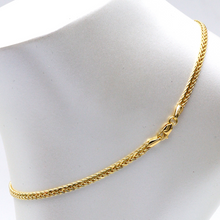 Real Gold Flat Spiga Thick Anklet 8943 (25 C.M) A1333