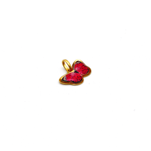 Real Gold Red Butterfly 0154 With Flat Curb Chain Necklace 1153 (35 C.M) CWP 997