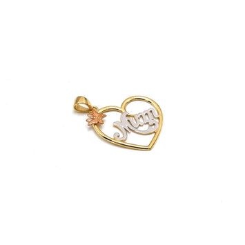 Real Gold 3 Color Mum Heart Pendant - Model 2274 P 2014