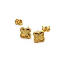 Real Gold Mirror Clover Stud Earring Set - Model GZJVN3050 E1920