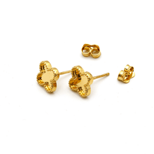 Real Gold Mirror Clover Stud Earring Set - Model GZJVN3050 E1920