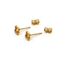 Real Gold Clover Mirror Stud Earring Set - Model GZJVN2988 E1927