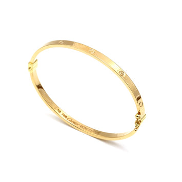 Real Gold Debossed Screw Stamp Bangle GZJCT BLZ0016 (Size 18) BA1635