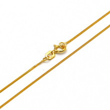 Real Gold Curb Flat Carpet Kids Chain Necklace 1153 (35 C.M) CH1250