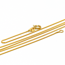 قلادة سلسلة مسطحة للأطفال من الذهب الحقيقي CH1250 (35 سم) 1153