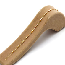 Real Gold Square Roller With 5 Beads Balls Bracelet (17 C.M) 2663 BR1890