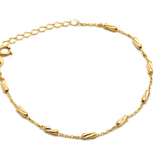 Real Gold Textured Square Roller Adjustable Size Bracelet (16+3 = 19 C.M) 2285 DC BR1893