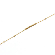 Real Gold Plain Beads Balls 2MM chain Adjustable Size Bracelet (16+3 = 19 C.M) 1337 / 2 DC BR1894