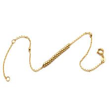Real Gold Plain Beads Balls 2MM chain Adjustable Size Bracelet (16+3 = 19 C.M) 1337 / 2 DC BR1894