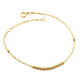 Real Gold Plain Beads Balls 2MM chain Adjustable Size Bracelet (16+3 = 19 C.M) 1337 / 2 DC BR1894