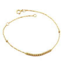 Real Gold Plain Beads Balls 2MM chain Adjustable Size Bracelet (16+3 = 19 C.M) 1337 / 2 DC BR1894