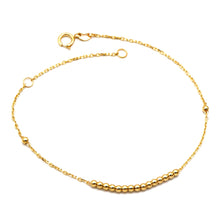 Real Gold Plain Beads Balls 2MM chain Adjustable Size Bracelet (16+3 = 19 C.M) 1337 / 2 DC BR1894