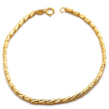 Real Gold Full Textured Roller Cable Bracelet (17 C.M) 4554 BR1905