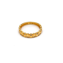 Real Gold Luxe Studded Band Ring 0946 (Size 7) R2854