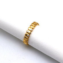 Real Gold Luxe Studded Band Ring 0946 (Size 7) R2854