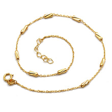 Real Gold Full Textured Roller Adjustable Size Anklet (23+2 = 25 C.M) 2285 / X DC A1356