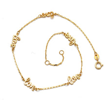 Real Gold 5 Love Adjustable Size Anklet (23+2 = 25 C.M) 1170 - VII A1357