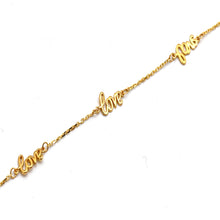 Real Gold 5 Love Adjustable Size Anklet (23+2 = 25 C.M) 1170 - VII A1357
