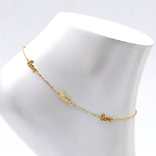 Real Gold 5 Love Adjustable Size Anklet (23+2 = 25 C.M) 1170 - VII A1357