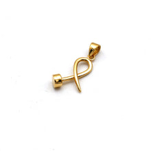 Real Gold Minimal Nail Charm Pendant 2255 P 2033