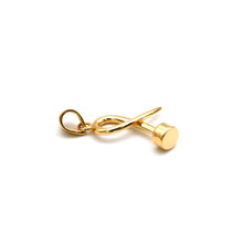 Real Gold Minimal Nail Charm Pendant 2255 P 2033
