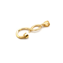 Real Gold Musical Melody Note Pendant 2256 P 2034
