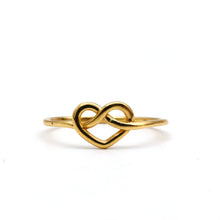 Real Gold Plain Infinity Heart Knot Ring 7722 (Size 7) R2862
