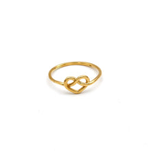 Real Gold Plain Infinity Heart Knot Ring 7722 (Size 8) R2861