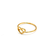 Real Gold Plain Infinity Heart Knot Ring 7722 (Size 8) R2861