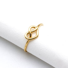 Real Gold Plain Infinity Heart Knot Ring 7722 (Size 8) R2861