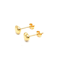 Real Gold 3D Small Heart Plain Earrings Set 0114 E1974