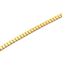 Real Gold Solid Hexagon Snake Scale Link With Clasp Lock Bracelet (19 C.M) 0496 BR1918