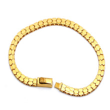 Real Gold Solid Hexagon Snake Scale Link With Clasp Lock Bracelet (19 C.M) 0496 BR1918