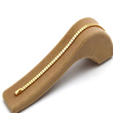Real Gold Solid Hexagon Snake Scale Link With Clasp Lock Bracelet (19 C.M) 0496 BR1918