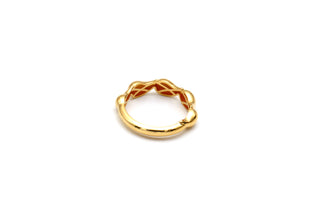 Real Gold Five Bubble Teardrop Ring 0711 (SIZE 6) R2892