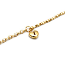 Real Gold Timeless 3D Heart Lock Bracelet 3964 BR1921