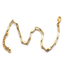 Real Gold Paperclip Marquise Link Bracelet 4046 BR1922