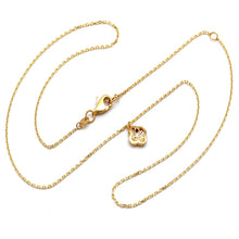 Real Gold Lucky Clover Adjustable Size Necklace 40+5= 45 CM 1564 DC N1564