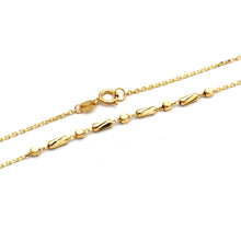Real Gold Harmony Barrel Bead Texture Roller Necklace 45 CM 2526 DC N1566
