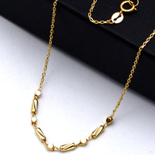 Real Gold Harmony Barrel Bead Texture Roller Necklace 45 CM 2526 DC N1566