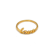 Real Gold Love Script Ring (Size 8) 6101 R2894