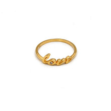 Real Gold Love Script Ring (Size 8) 6101 R2894